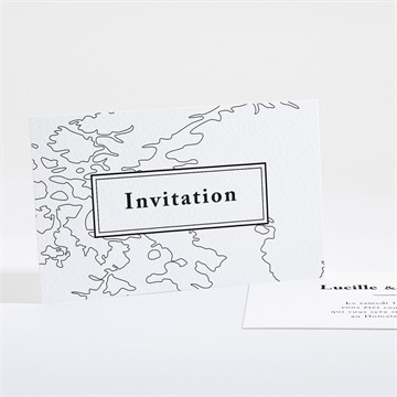 Carton d'invitation mariage dessin d'amour