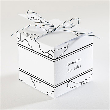 Boîte de dragées mariage dessin d'amour - Dos de la boîte