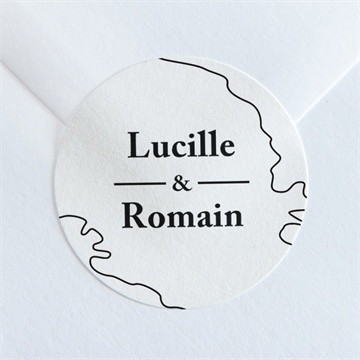 Sticker mariage dessin d'amour