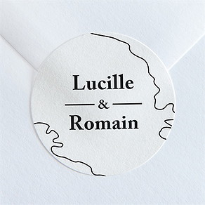 Sticker mariage dessin d'amour