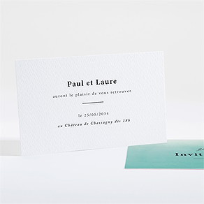 Carton d'invitation mariage lagon