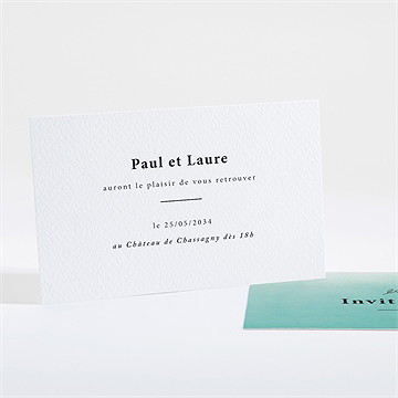 Carton d'invitation mariage lagon