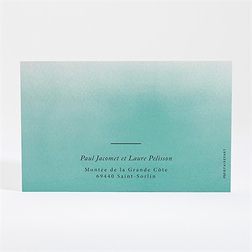 Carton réponse mariage lagon - Dos du carton