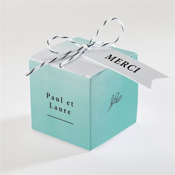 Boîte de dragées mariage lagon