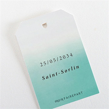 Etiquette mariage lagon - Dos de l'étiquette