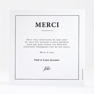 Remerciement mariage lagon - Dos de la carte