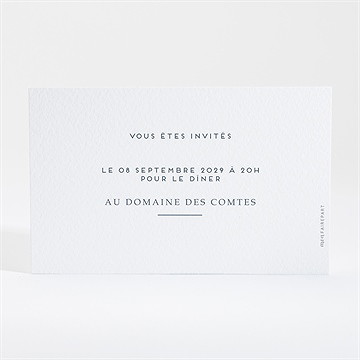 Carton d'invitation mariage délicatesse - Dos du carton