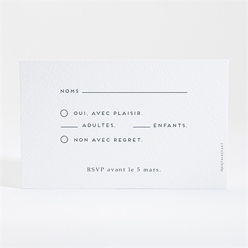Carton réponse mariage délicatesse - Dos du carton