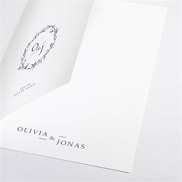 Livret de messe mariage délicatesse - Détail du faire-part