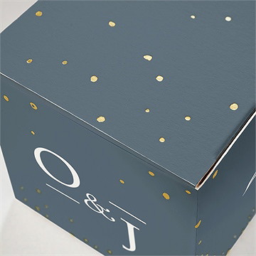 Boîte de dragées mariage délicatesse - Marquage à chaud OR