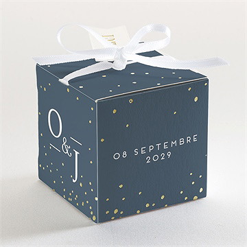 Boîte de dragées mariage délicatesse - Dos de la boîte