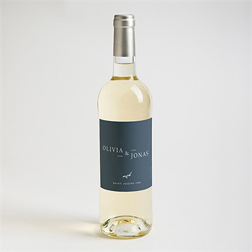 Etiquette de bouteille mariage délicatesse - Mise en situation