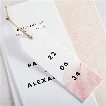 Faire-part mariage elegantes nuances - Détail du faire-part