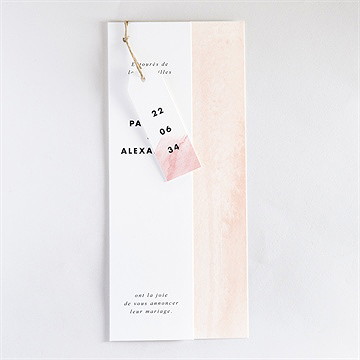Faire-part mariage elegantes nuances - Faire-part assemblé