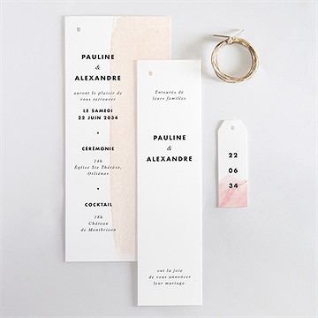 Faire-part mariage elegantes nuances - Vue d'ensemble