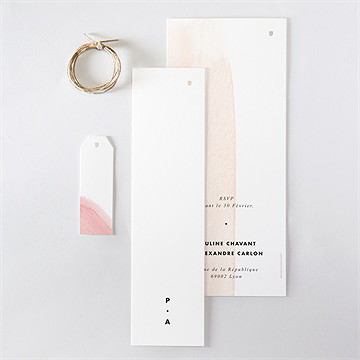 Faire-part mariage elegantes nuances - Dos du faire-part