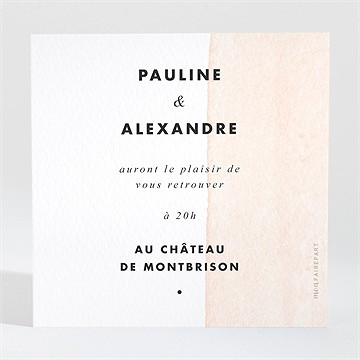 Carton d'invitation mariage elegantes nuances - Dos du carton