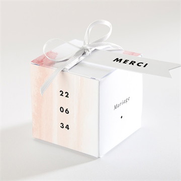 Boîte de dragées mariage elegantes nuances