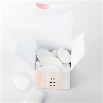 Boîte de dragées mariage elegantes nuances - Intérieur de la boîte