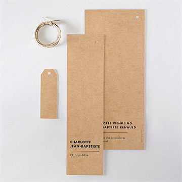 Faire-part mariage so kraft - Dos du faire-part