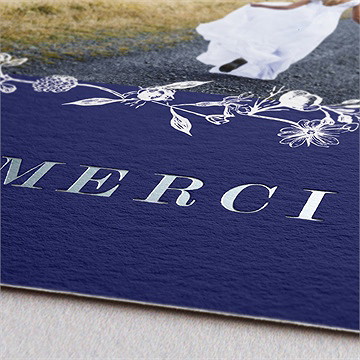 Remerciement mariage atmosphère - Marquage à chaud ARGENT