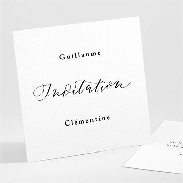 Carton d'invitation mariage sobriété