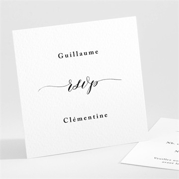 Carton réponse mariage sobriété