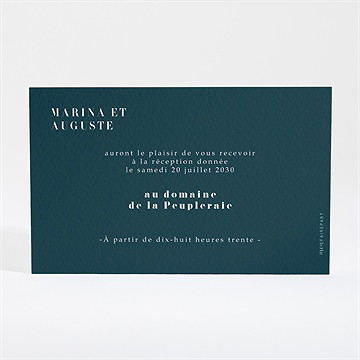 Carton d'invitation mariage champêtre design - Dos du carton