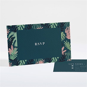 Carton réponse mariage champêtre design