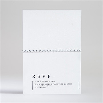 Faire-part mariage mon coeur - Dos du faire-part