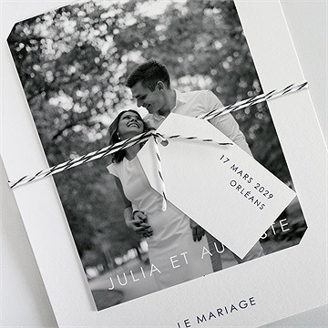 Faire-part mariage mon coeur - Détail du faire-part