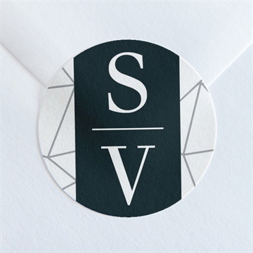 Sticker mariage géométrie enlacée