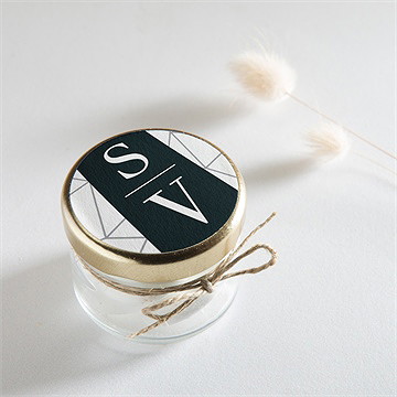 Sticker mariage géométrie enlacée - Mise en situation