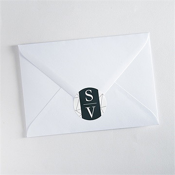 Sticker mariage géométrie enlacée - Mise en situation