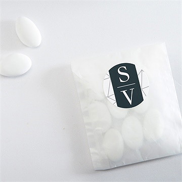 Sticker mariage géométrie enlacée - Mise en situation