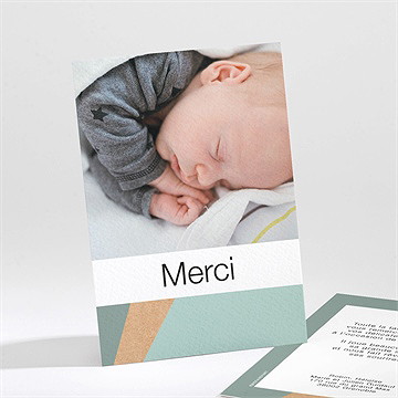 Remerciement naissance patchwork pastel