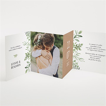 Faire-part mariage love power - Intérieur du faire-part