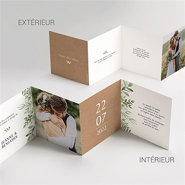 Faire-part mariage love power - Vue d'ensemble