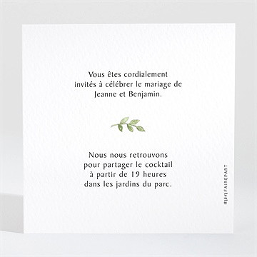 Carton d'invitation mariage love power - Dos du carton