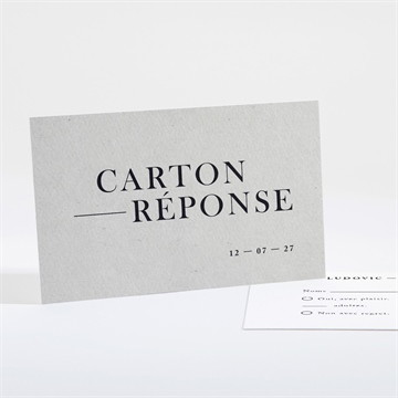 Carton réponse mariage texture marbrée