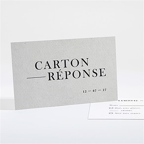 Carton réponse mariage texture marbrée
