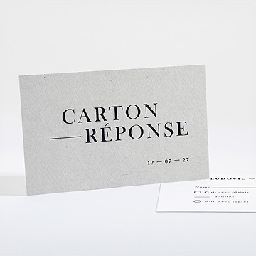 Carton réponse mariage texture marbrée