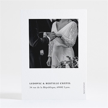 Remerciement mariage texture marbrée - Dos de la carte