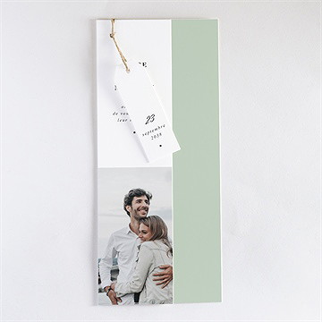 Faire-part mariage tendre amande - Faire-part assemblé