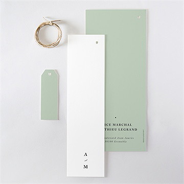 Faire-part mariage tendre amande - Dos du faire-part