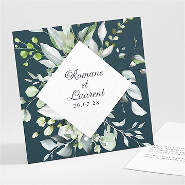 Carton d'invitation mariage composition florale