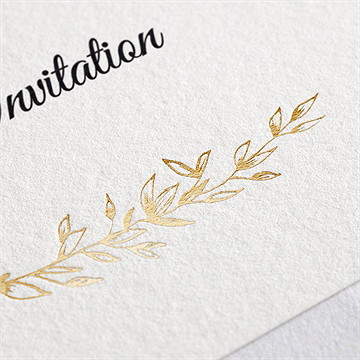 Carton d'invitation mariage explosion - Marquage à chaud OR