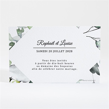 Carton d'invitation mariage explosion - Dos de la carte