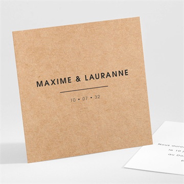 Carton d'invitation mariage amour ! superposé