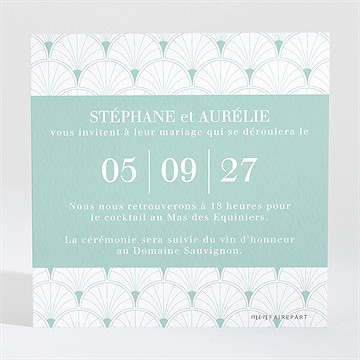 Carton d'invitation mariage graphique - Dos du carton